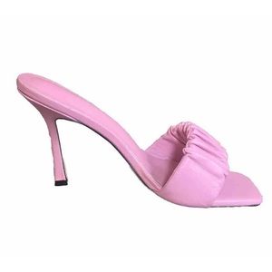 Tony Bianco Fara Mule Pink Leather Heels Musk Nappa Size 10